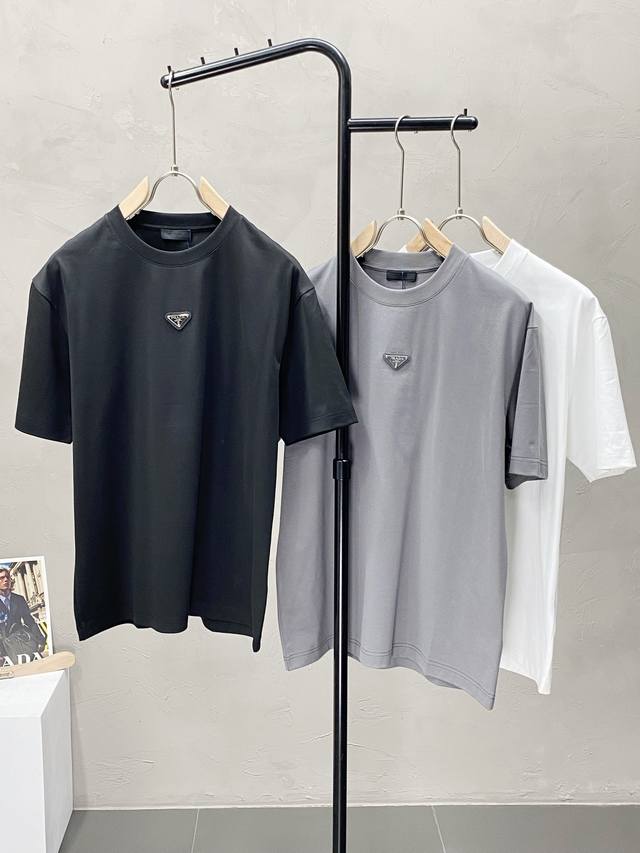 Prada exclusive new original men's casual short-sleeved high-end high-edition fa
