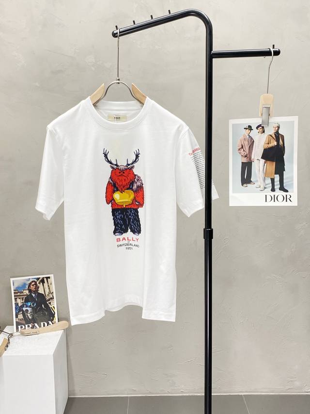 Bally exclusive new original men's casual short-sleeved shirt, high-end version,