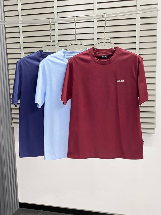 Zegna exclusive new original men's casual short-sleeved high-end version fashion