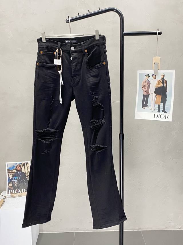 Purple Brand exclusive, high-end version of the new flared jeans! Made with brea