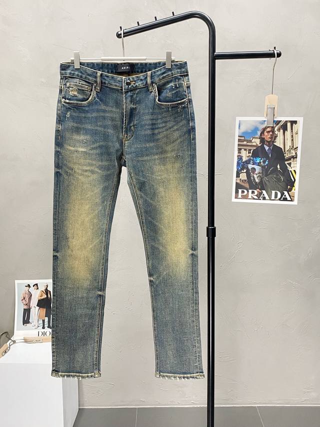 Amiri exclusive new casual jeans, high-end version! Breathable and comfortable f