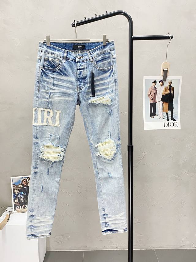 Amiri exclusive new high-end casual jeans! Breathable and comfortable fabric, im