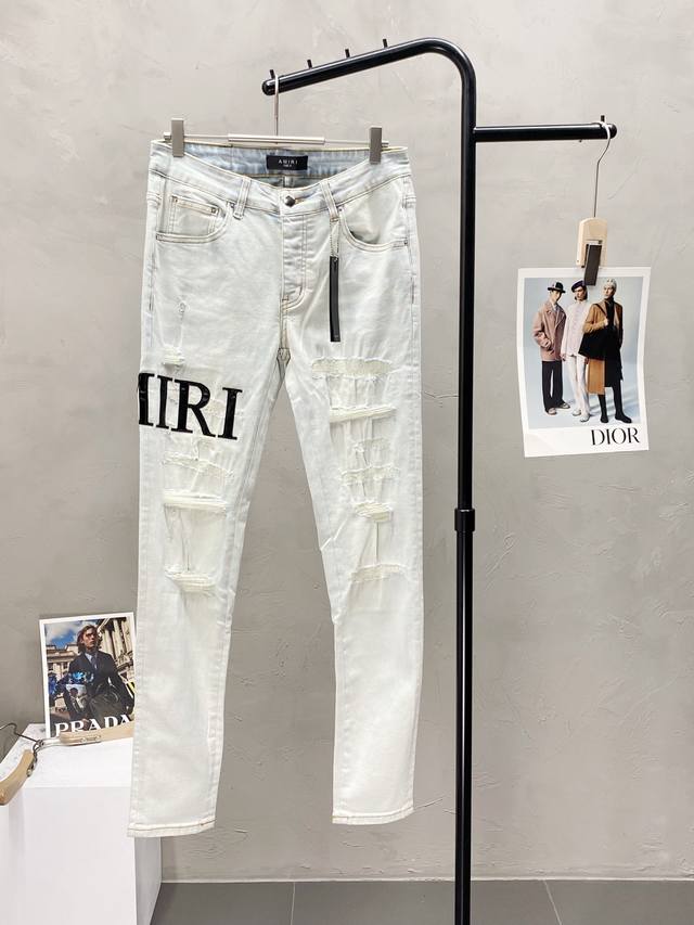 Amiri exclusive new high-end casual jeans! Breathable and comfortable fabric, im