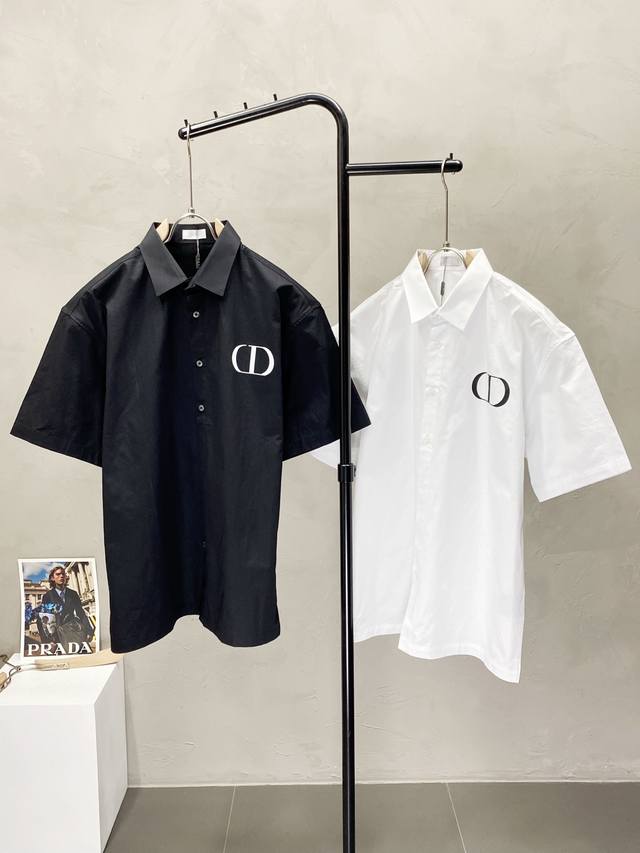 Dior exclusive new original men's casual short-sleeved shirt, high-end version,