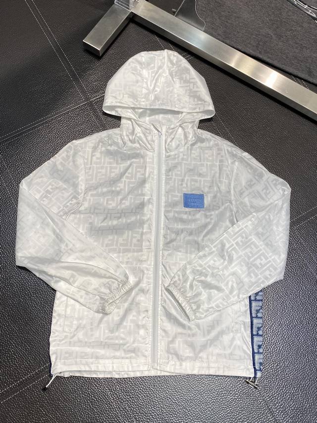 Fendi exclusive new original men's casual hooded jacket for spring and autumn. B