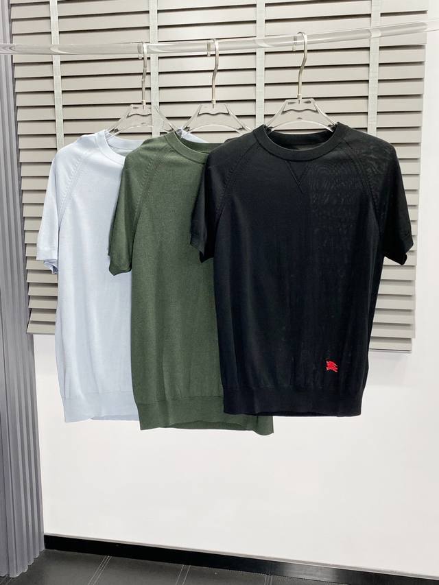 Burberry exclusive new original men's casual knitted short-sleeved high-end vers