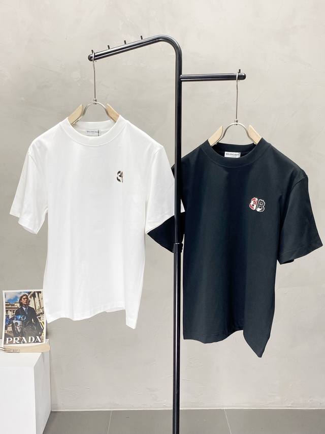 Balenciga exclusive new original men's casual short-sleeved high-end high versio