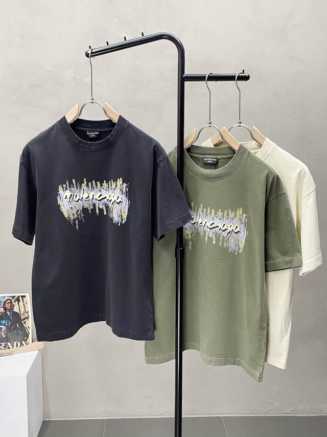 Balenciga exclusive new original men's casual short-sleeved high-end high-editio