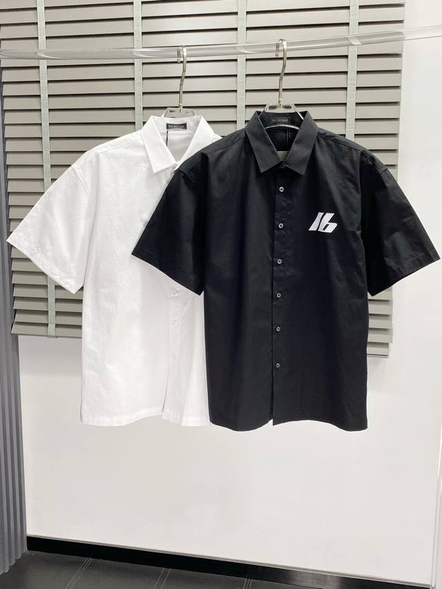 Balenciga exclusive new original men's casual short-sleeved shirt, high-end vers