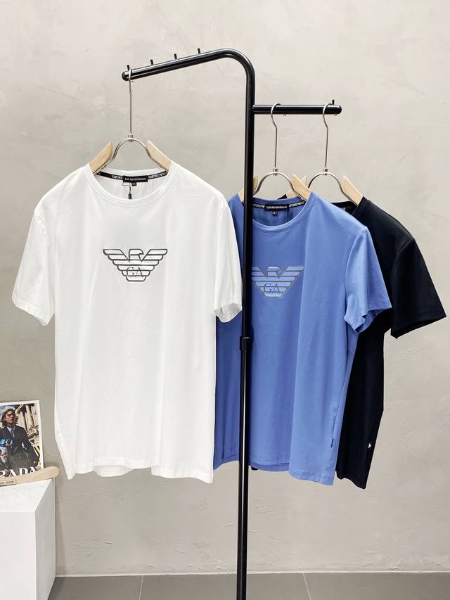 Armani exclusive exclusive supply of new original men's casual short-sleeved hig