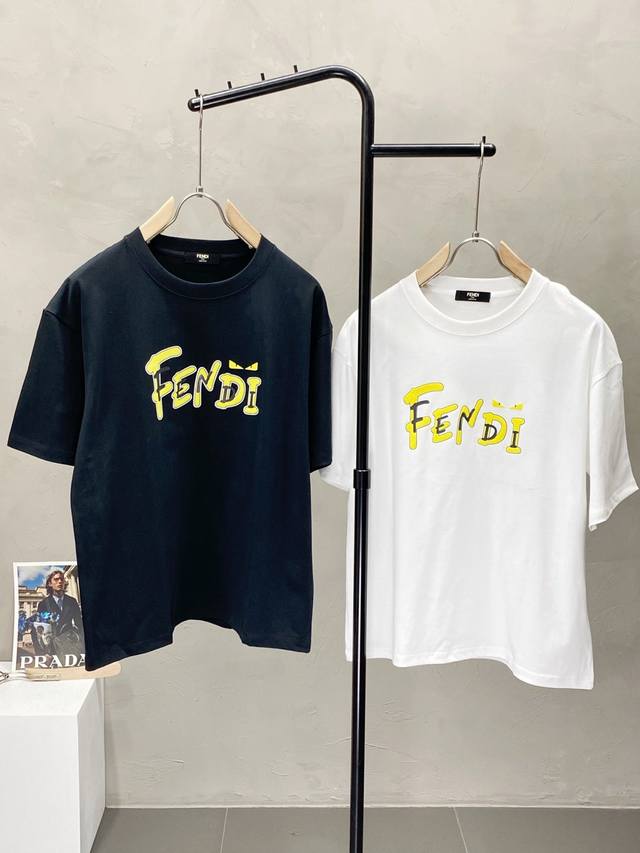 Fendi exclusive new original men's casual spring and summer short-sleeved high-e