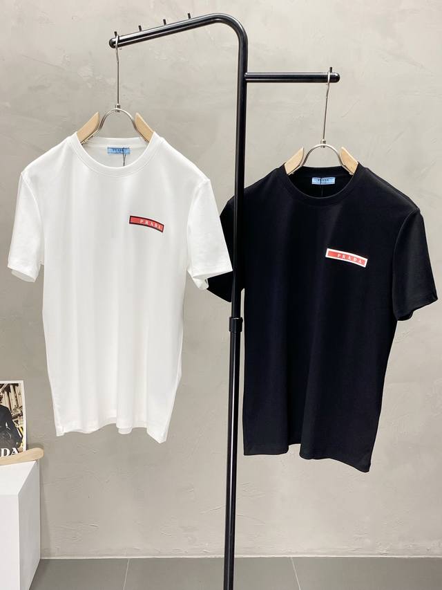 Prada exclusive new original men's casual spring and summer short-sleeved high-e