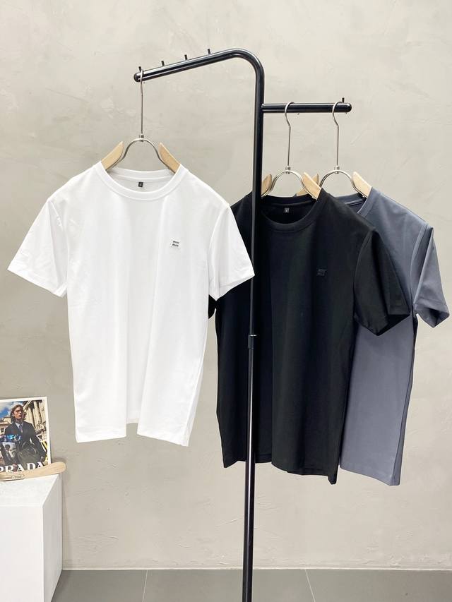 Miumiu exclusive new original men's casual spring and summer short-sleeved high-