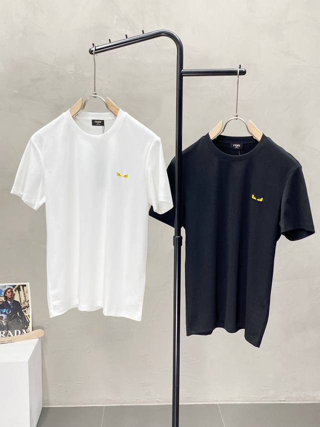 Fendi exclusive new original men's casual spring and summer short-sleeved high-e