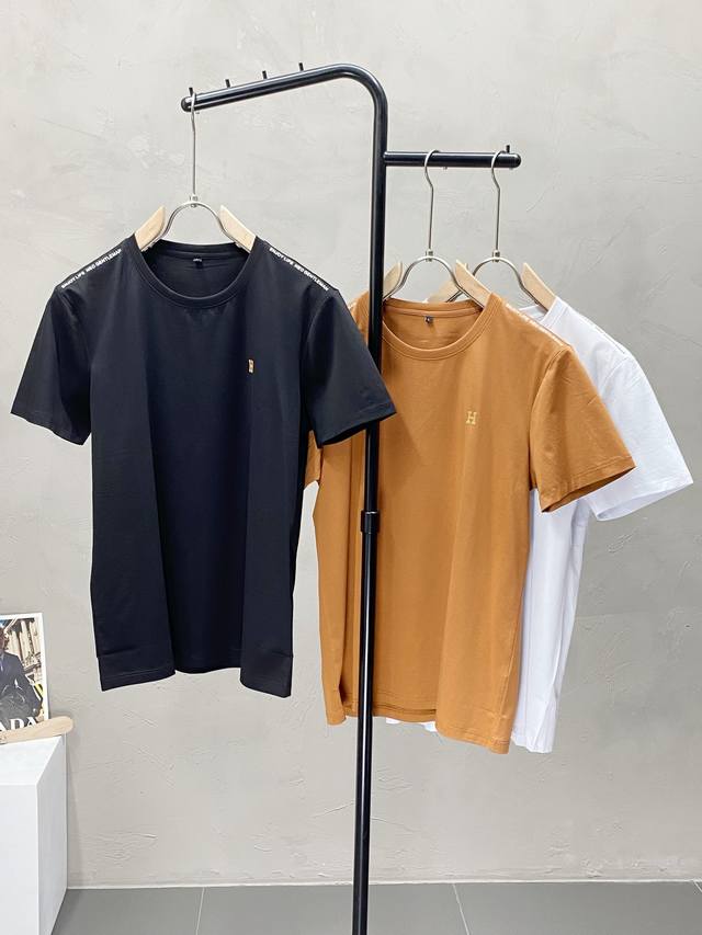 Hermes exclusive new original men's casual spring and summer short-sleeved high-
