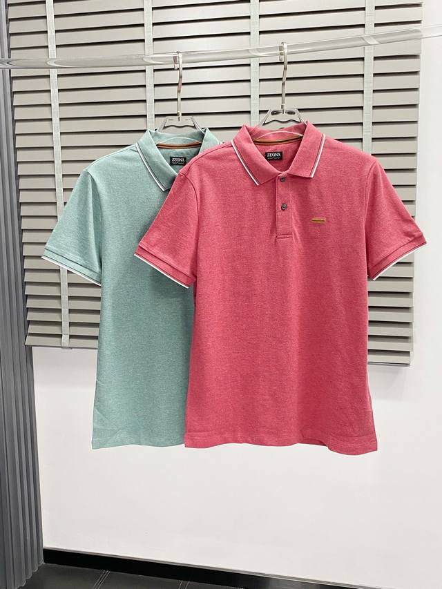Zegna exclusive new men's casual spring and summer lapel short-sleeved high-end
