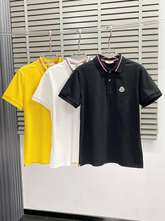 Moncler exclusive new men's casual spring and summer lapel short-sleeved high-en