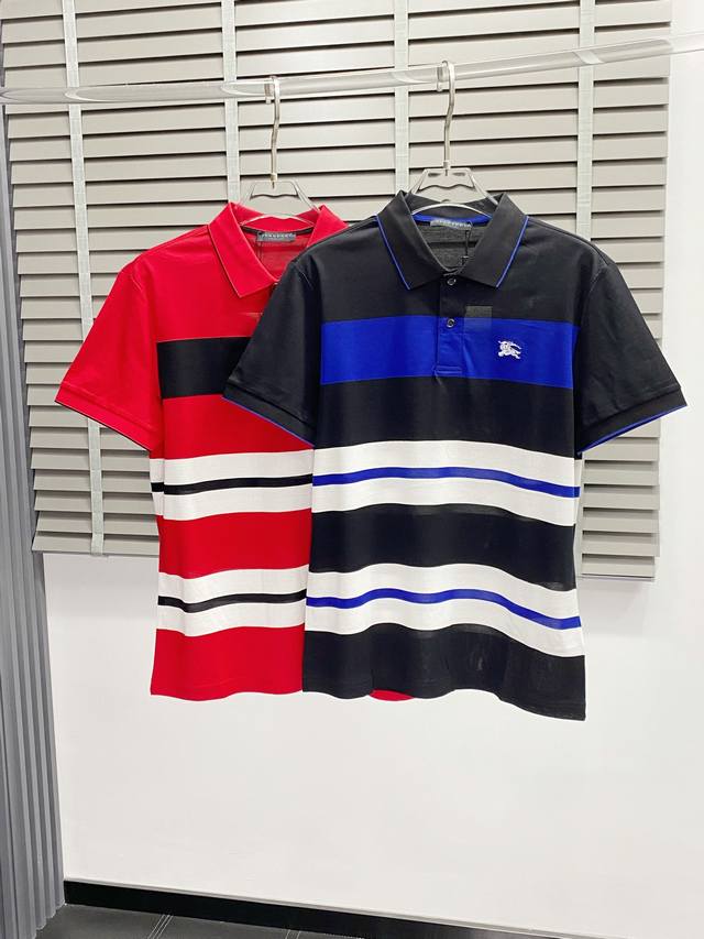 Burberry exclusive new men's casual spring and summer lapel short-sleeved high-e