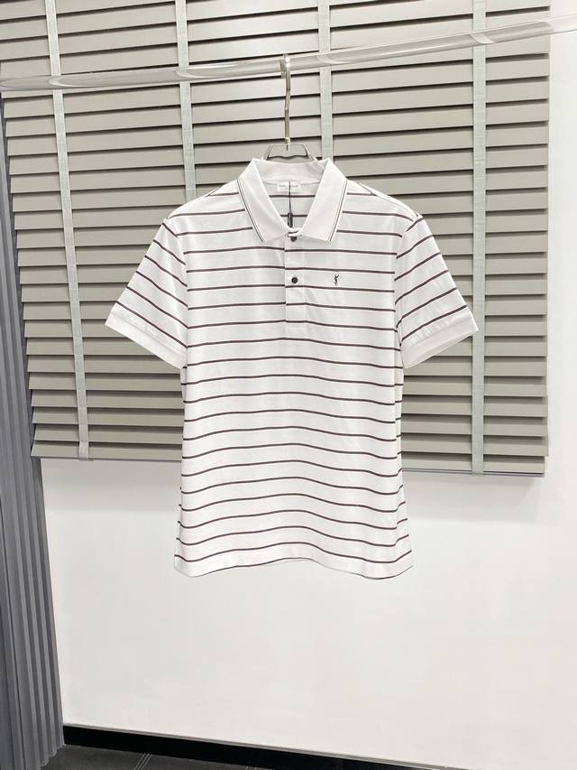 Saint Laurent exclusive new men's casual spring and summer lapel short-sleeved h