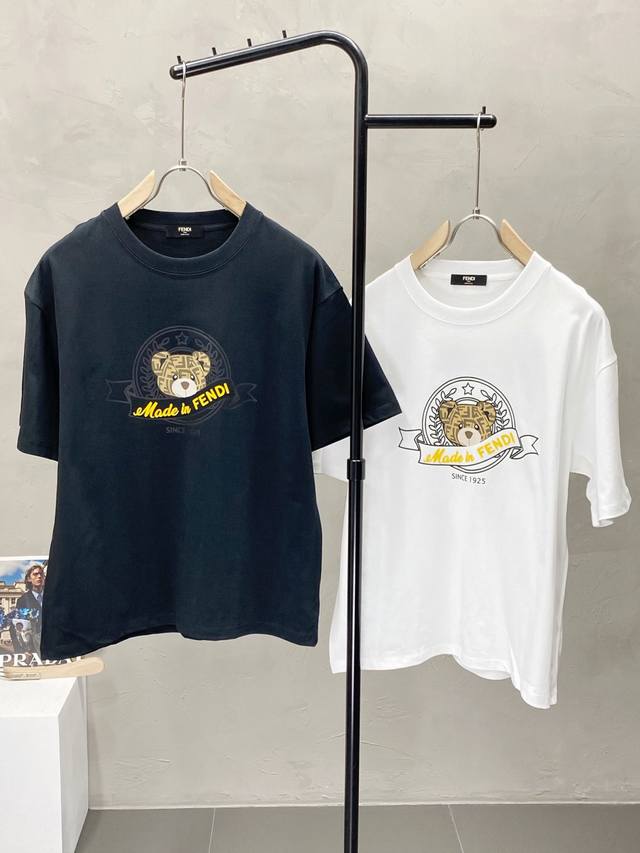 Fendi exclusive new original men's casual spring and summer short-sleeved high-e