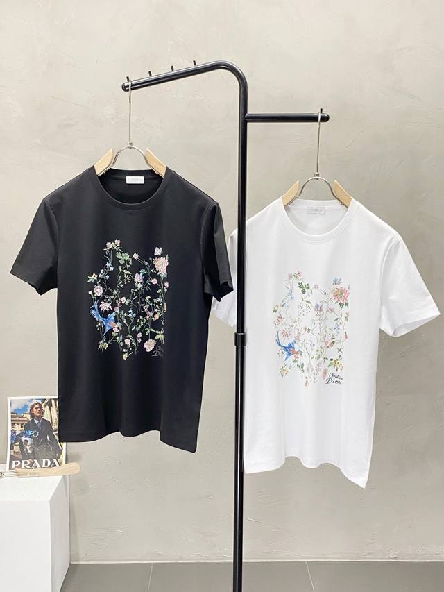 Dior exclusive new original men's casual spring and summer short-sleeved high-en