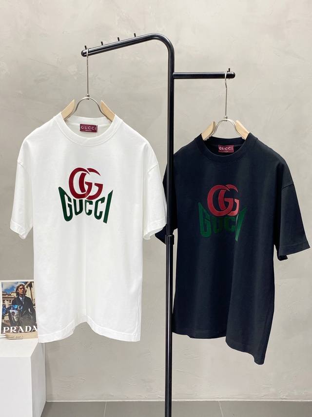 Gucci exclusive new original men's casual spring and summer short-sleeved high-e