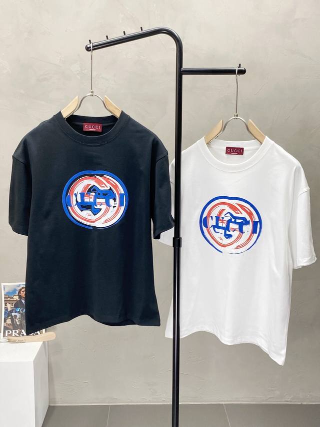 Gucci exclusive new original men's casual spring and summer short-sleeved high-e