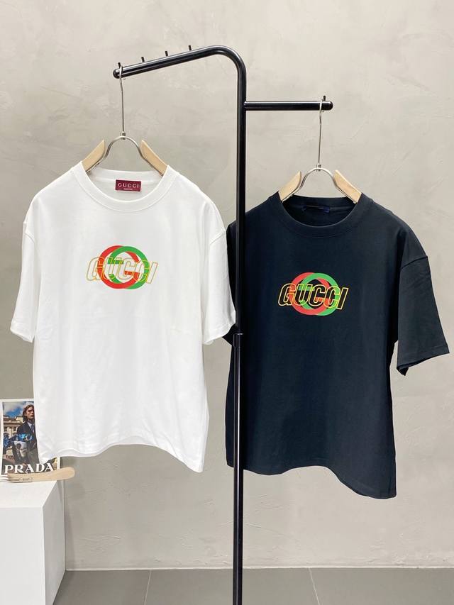 Gucci exclusive new original men's casual spring and summer short-sleeved high-e
