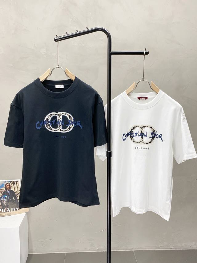 Dior exclusive new original men's casual spring and summer short-sleeved high-en