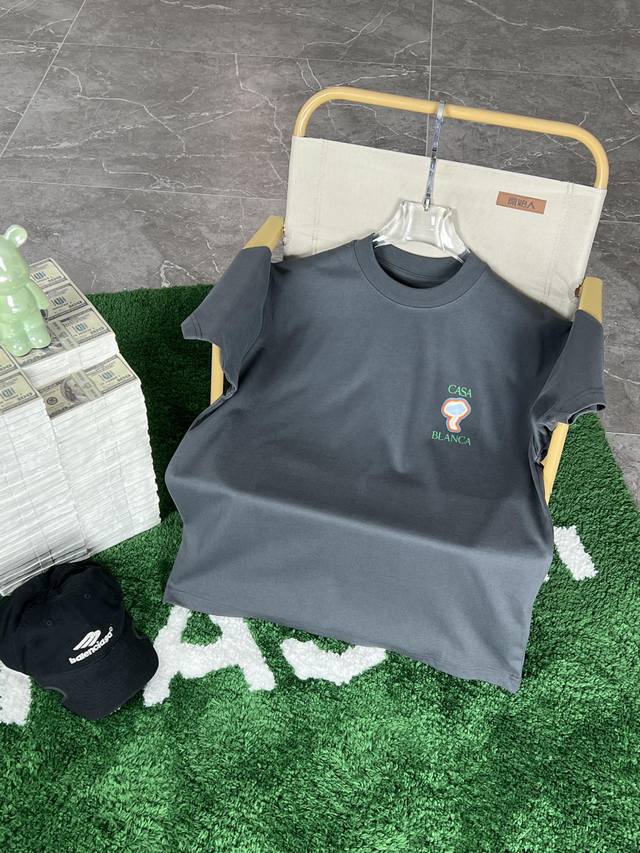 Casablanca's 2025 Spring/Summer new release! The latest short-sleeved, round-nec