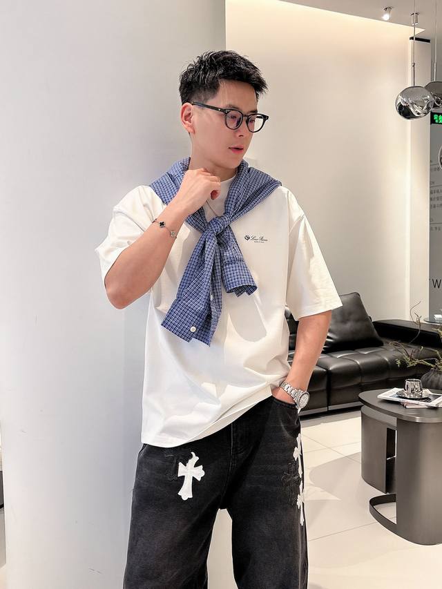 Loro Piana's 2025 Spring/Summer new collection, the latest short-sleeved, crew-n