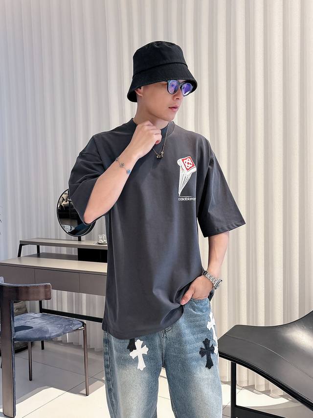 Casablanca's 2025 Spring/Summer new release! The latest short-sleeved, round-nec