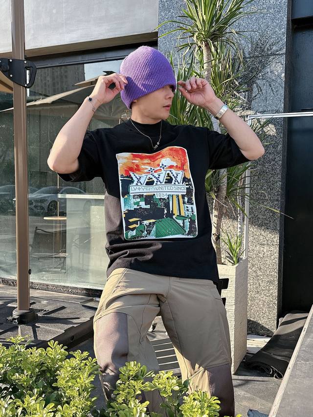 Lv 2025 Spring/Summer new release! The latest short-sleeved, round-neck T-shirt,