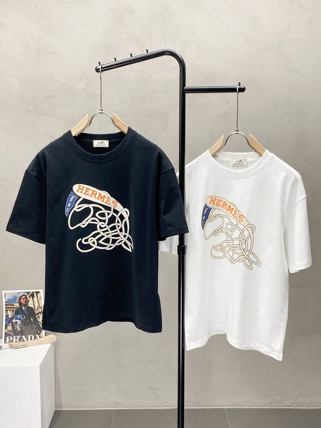 Hermes exclusive new original men's casual spring and summer short-sleeved high-