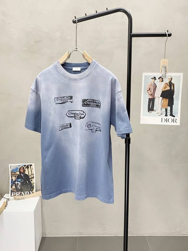 Dior exclusive new original men's casual spring and summer short-sleeved high-en
