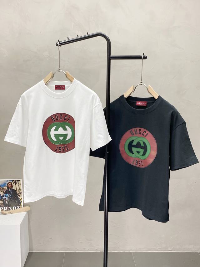 Gucci exclusive new original men's casual spring and summer short-sleeved high-e