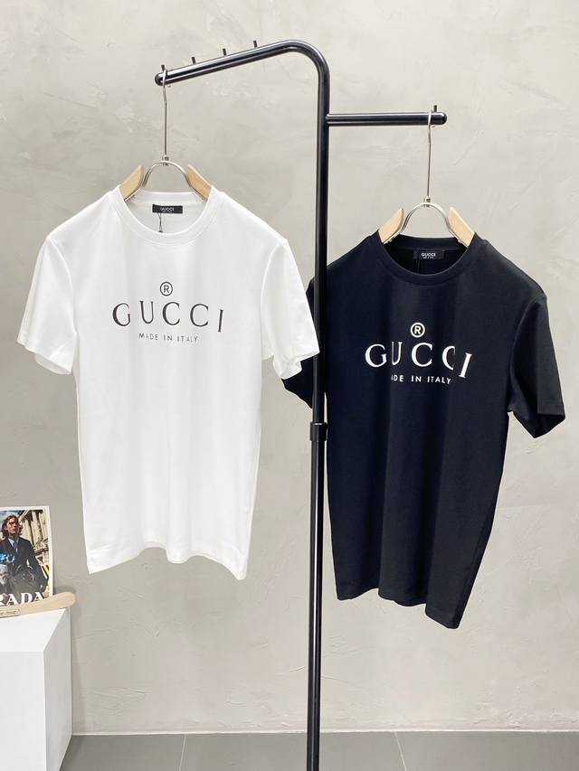 Gucci exclusive new original men's casual spring and summer short-sleeved high-e