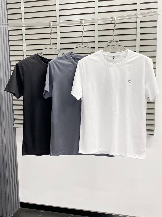 Prada exclusive new original men's casual spring and summer short-sleeved high-e
