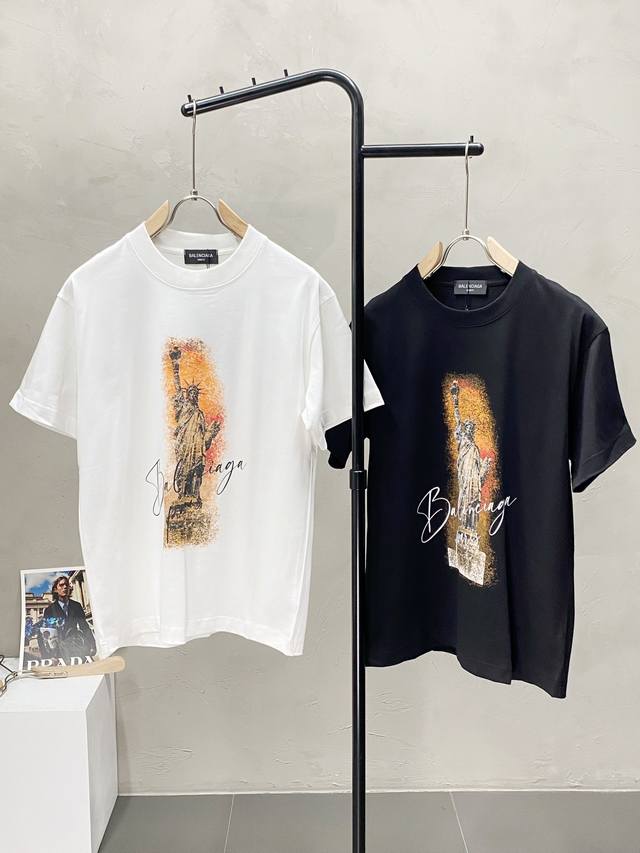 Balenciga exclusive spring and summer new original men's casual short-sleeved sh