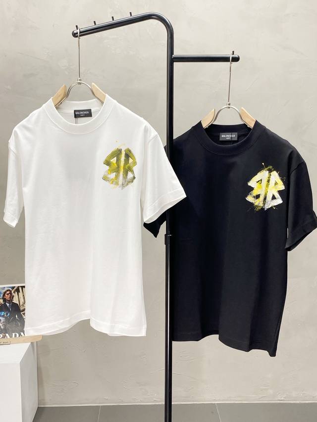 Balenciga exclusive spring and summer new original men's casual short-sleeved sh