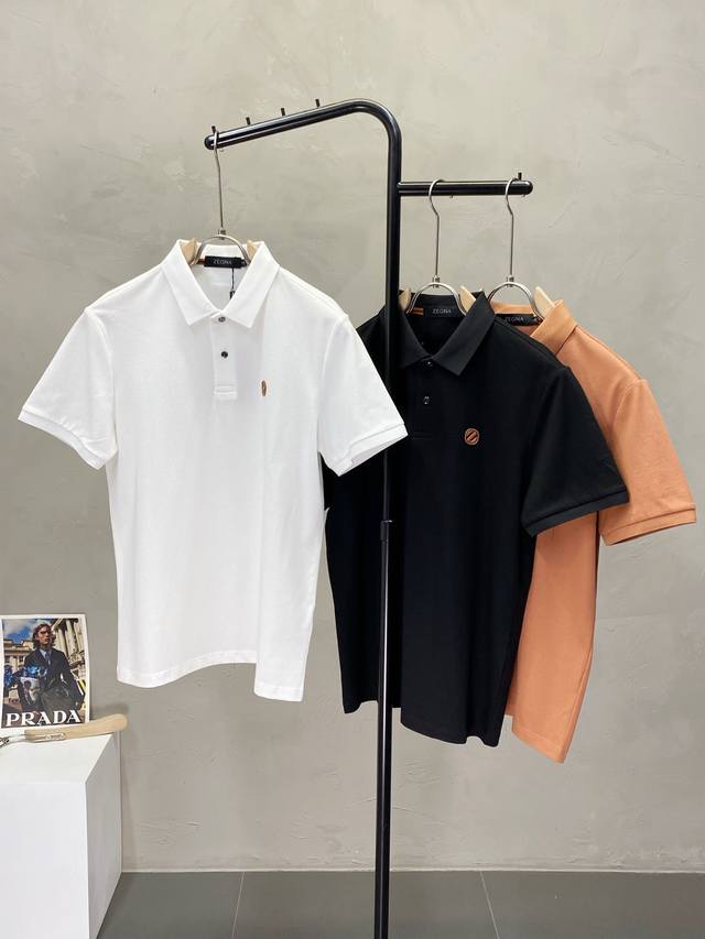 Zegna exclusive new original men's casual short-sleeved high-end high version fa
