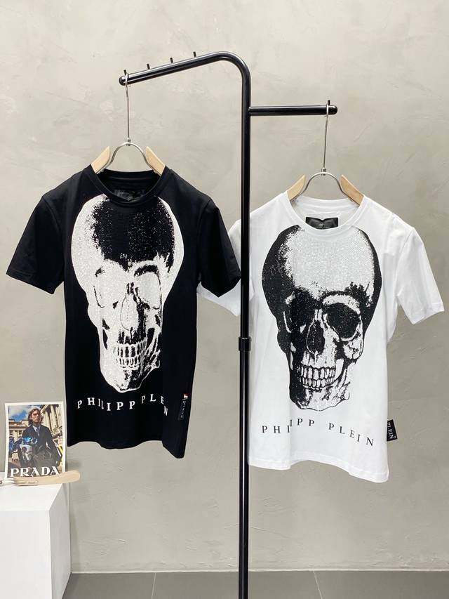 Lphpp Plepn Philip Plein exclusive new original men's casual short-sleeved high-