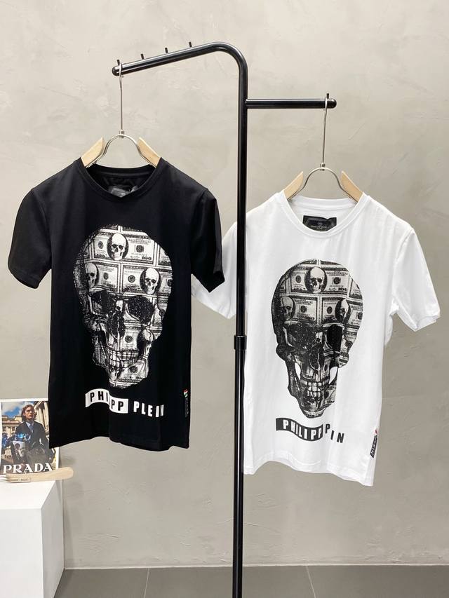 Lphpp Plepn Philip Plein exclusive new original men's casual short-sleeved high-