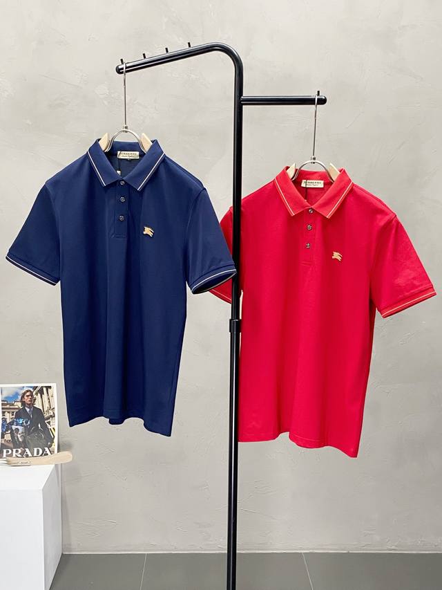 Burberry exclusive new original men's casual lapel short-sleeved high-end versio