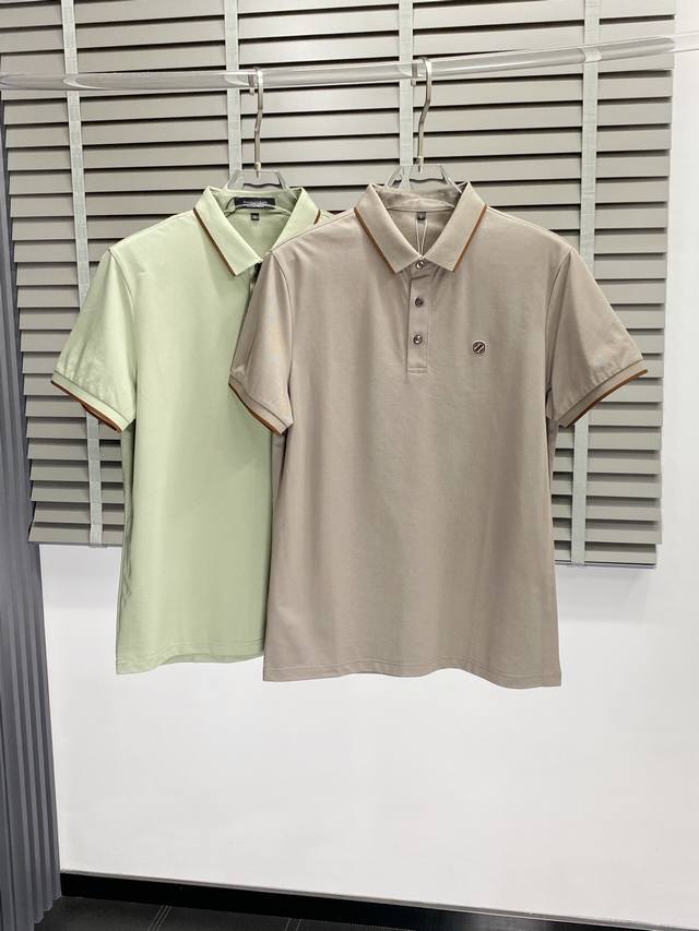 Zegna exclusive new original men's casual lapel short-sleeved high-end version f