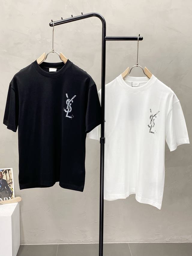 Saint Laurent exclusive exclusive new original men's casual short-sleeved high-e