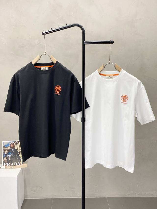 Hermes exclusive new original men's casual short-sleeved high-end high version f