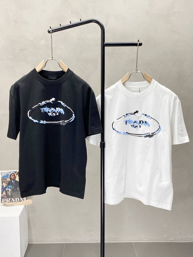 Prada exclusive new original men's casual short-sleeved high-end high version fa