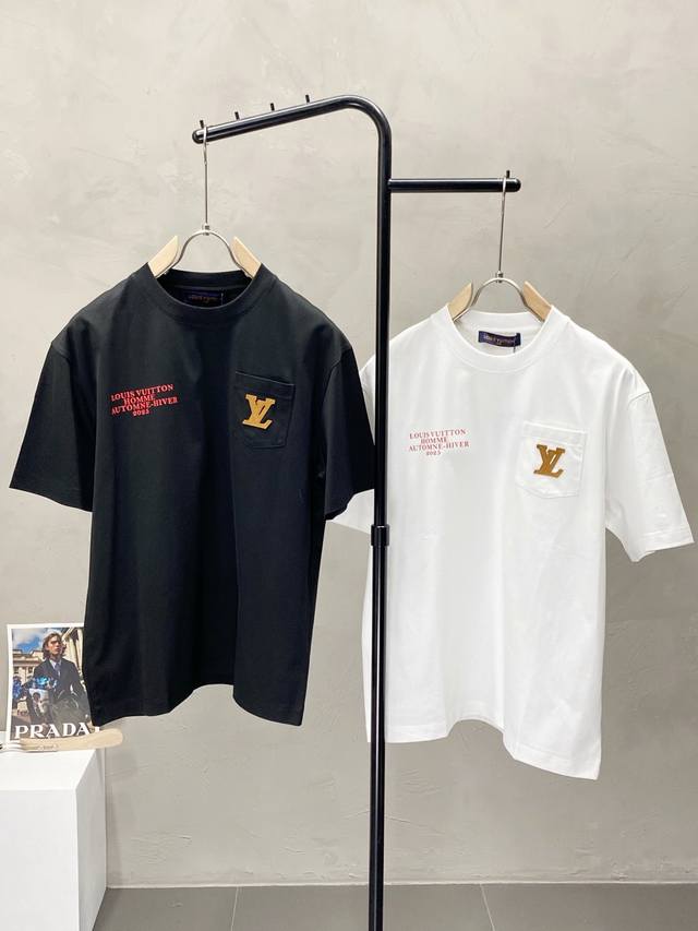 Louis Vuitton exclusive new original men's casual short-sleeved high-end high-ed
