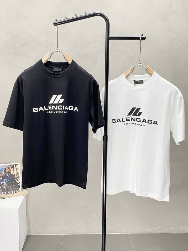 Balenciga exclusive new original men's casual short-sleeved high-end high versio